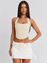 NOVAI MINI SKIRT WHITE