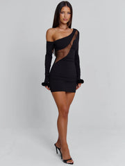 ISOLDE MINI DRESS BLACK