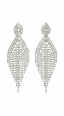 Sparkle Rhinestone Earrings - Silver