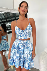 Tahan Skirt - Blue Floral