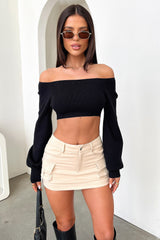 Tuesday Cropped Knit - Black