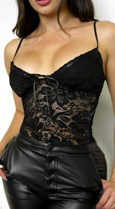 Sorrel Lace Cami Top - Black