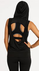 Drop Needle Drape Top - Black