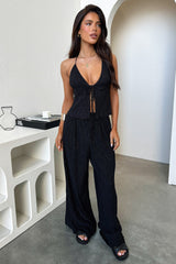 Prisha Halter Top - Black
