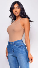 Maria Ribbed Top - Brown