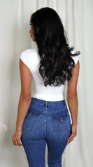 Harper Cap Sleeve Bodysuit- White
