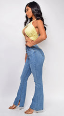 Galia Yellow Halter Top