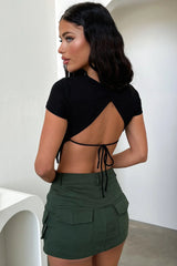 Carmen Cargo Mini Skort - Emerald