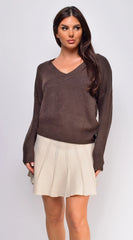 Solana Pleated Mini Skirt - Cream