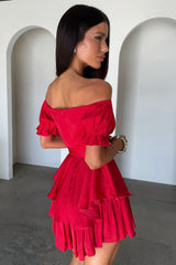 Ciera Playsuit - Red