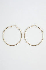 Opaline Metal Hoop Earrings - Gold