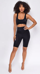 Gimme More Black Front Cutout Romper