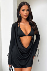 Cardi Mini Skirt - Black