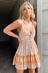 Auden Dress - Orange Floral