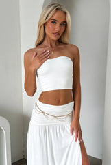 Rosalia Strapless Top - White