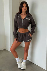 Series 10 Cropped Jacket - Charcoal