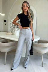 Alaric High Rise Pants - Grey Tall