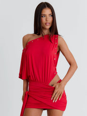OTHELLIO MINI DRESS RED