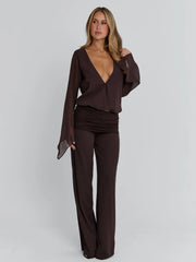 LENNA TOP CHOCOLATE