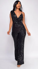 Bailey Black Sequin Jumpsuit