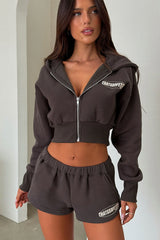 Series 10 Cropped Jacket - Charcoal