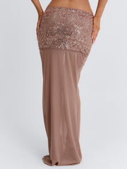 PATIENCE MAXI SKIRT TAUPE