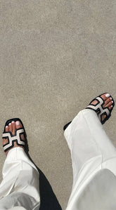 Valenza H Flat Sandal - Black