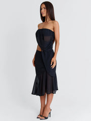 ITZELI MIDI SKIRT BLACK