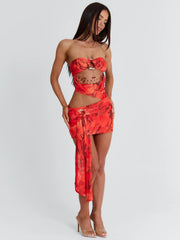 LOWEN MINI DRESS SCARLET MIRAGE