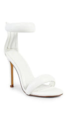 Emaila Ankle Strap High Heel - White