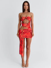 LOWEN MINI DRESS SCARLET MIRAGE
