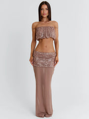 PATIENCE MAXI SKIRT TAUPE