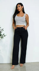 Cora Linen Pants - Black