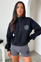 Beckham Half Zip Sweater - Black