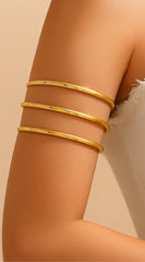 Triple Wrap Arm Cuff Bracelet - Gold