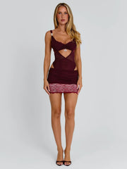 VAYLA MINI DRESS DEEP RED