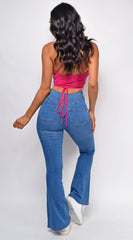 Galia Fuchsia Pink Halter Top