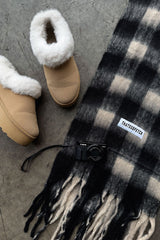 Zorino Scarf - Cream/Black Plaid
