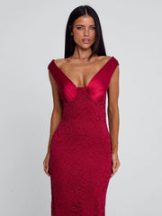 SYLORA MAXI DRESS RED