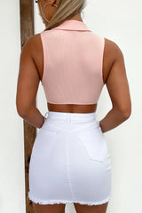 Midgi Denim Skirt - White