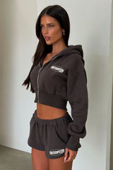 Series 10 Cropped Jacket - Charcoal
