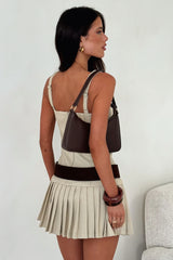 Bruno Pleated Mini Skort - Beige