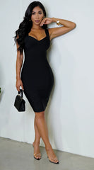Willow Bandage Midi Dress - Black