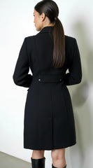 Align Tailored Front Button Peacoat - Black