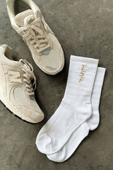 Missy Socks - White/Beige