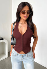 Alonzo Halter Top - Brown