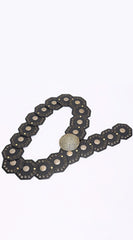 Vanna Silver Disc Faux Leather Boho Western Waist Belt - Black