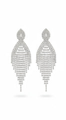 Sparkle Rhinestone Earrings - Silver