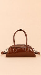 Cocoa Lane Faux Leather Shoulder Bag - Brown