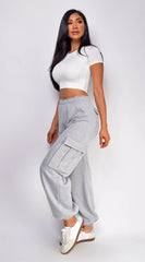 Rest Day Oversized Cargo Joggers - Gray